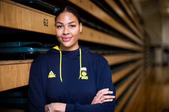 Liz Cambage on Wednesday.