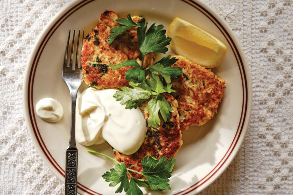 Cauliflower fritters.