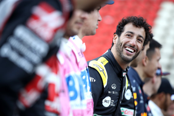 Feeling good: Daniel Ricciardo says things are looking positive for Renault after the first two days of F1 testing.