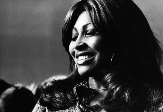 A posed portrait of Tina Turner circa 1975.