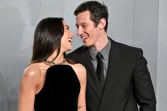 Dua Lipa and Callum Turner at the 2026 Vanity Fair Oscar Party.