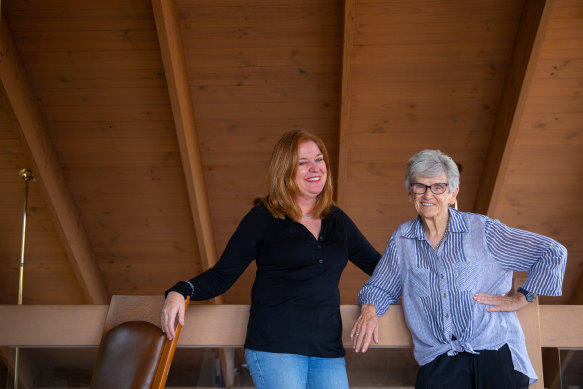 Rebecca McCabe and Rosemary Crumlin: "We laugh and talk on the phone most days, around 7am, when Rebecca is driving to work. The difference in age doesn’t seem to matter," says Rosemary. 