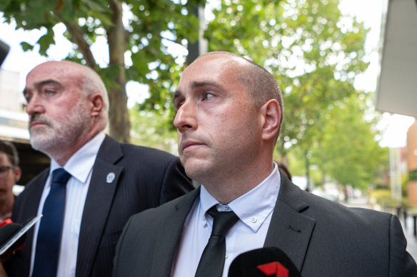 Ryan Barlow leaving Blacktown Court after being sentenced.