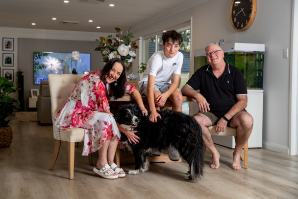 Cristina and Peter Cameron, and son Jack, will swap their Glenhaven home for the Sunshine Coast.