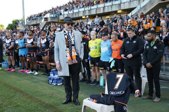 The Wests Tigers farewell Tommy Raudonikis.