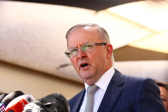 Anthony Albanese in Perth in March.