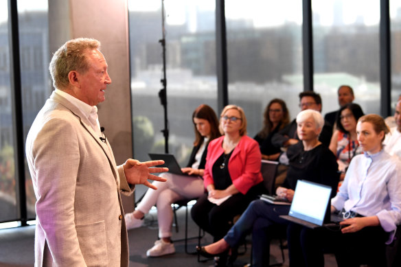 Dr Andrew Forrest addresses academics from the University of NSW and The University of Sydney on the risk of lethal heat.