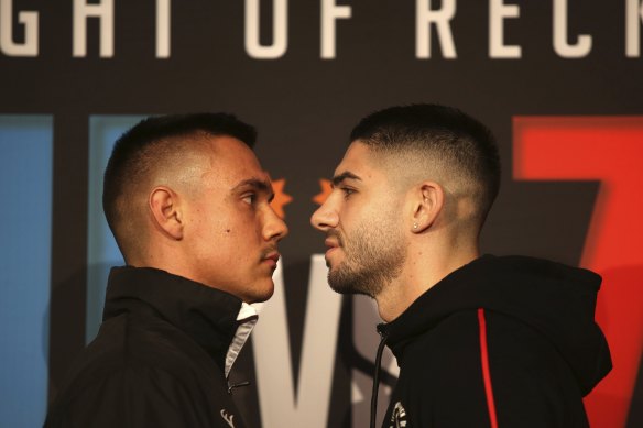 Tim Tszyu and Michael Zerafa face off.