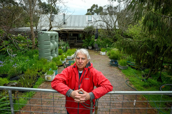 Ed Thexton outside his home in Inverloch. 