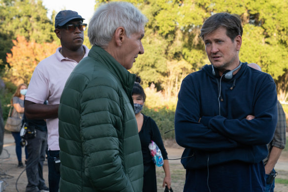 Ford with creator Bill Lawrence on the set of Shrinking.