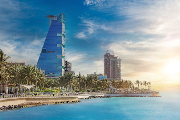 Skyscrapers in Jeddah. Saudi Arabia attracted a record 30 million visitors last year.