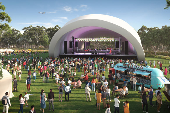 An entertainment space is part of the vision for Bradfield.