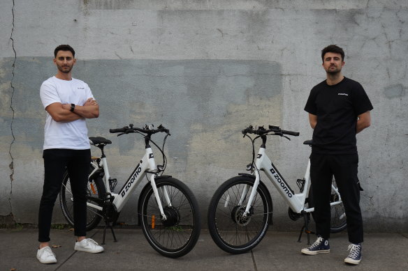 Former Deliveroo executives Mina Nada (left)   and Michael Johnson founded Zoomo.