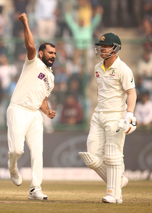 Mohammed Shami after removing David Warner.