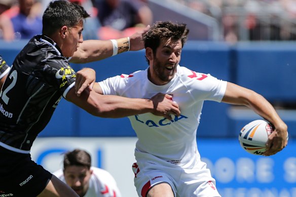 Raiders second-rower Joe Tapine, left, will fly directly to Queensland on the way back from Denver.