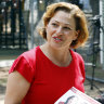 Former deputy premier Jackie Trad campaigning in her seat of South Brisbane before the 2020 state election, which she ultimately lost to now Greens MP Amy MacMahon.