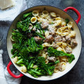 Orecchiette with pork and fennel sausage and broccolini.