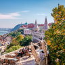 The Danube River and Budapest, from the viewpoint of Fisherman’s Bastion.