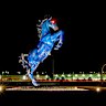 The 10-metre-tall Blue Mustang outside Denver Airport is universally known as Blucifer.