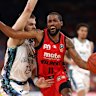 PERTH, AUSTRALIA - DECEMBER 01: Bryce Cotton of the Wildcats drives to the basket during the round 10 NBL match between Perth Wildcats and New Zealand Breakers at RAC Arena, on December 01, 2024, in Perth, Australia. (Photo by Paul Kane/Getty Images)