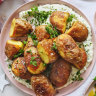 Roasted potatoes with thyme and herbed fromage blanc
