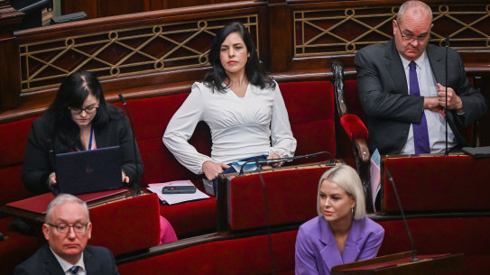 Moira Deeming now sits on the crossbench as an independent. 