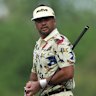 Jason Day wearing his “Birds of Georgia” shirt during a practice round at Augusta National on Tuesday.