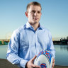 Wallabies bolter Max Jorgensen poses for a photo in Darwin. 