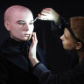 Artistic coordinator Mel Creek applies the finishing touches on a wax figure of the late singer Sinead O’Connor at the National Wax Museum Plus in Dublin.