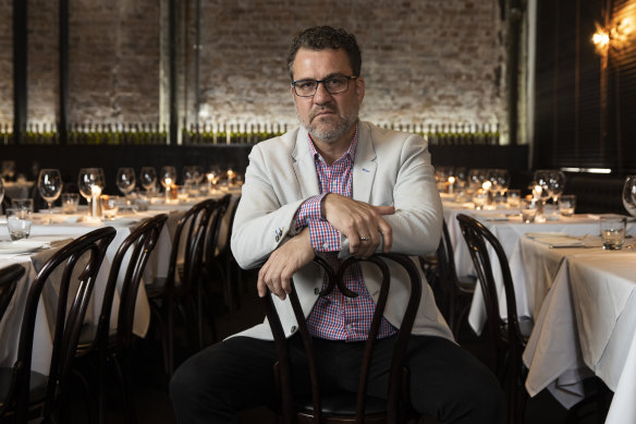 Restaurateur Nino Zoccali, pictured in his flagship restaurant Pendolino.