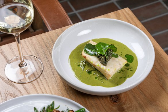 Poached Port Phillip Bay snapper, sorrel beurre blanc, to be served at From Here By Mike.
