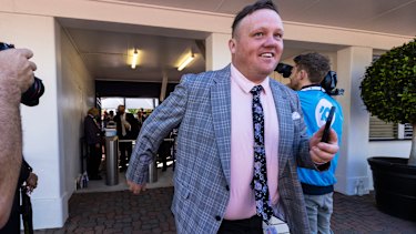 Racegoers arrive at Flemington for Melbourne Cup Day 2021.