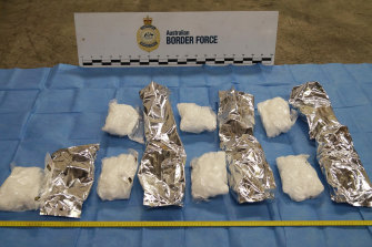 Ice seized by Australian Border Force officials earlier this year.