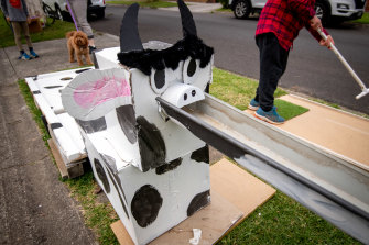 Hole 14 - dubbed Holey Cow - of the Royal Prestbury mini golf tournament.