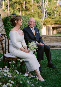 Rupert Murdoch, 93, at his wedding to 67-year-old Elena Zhukova.