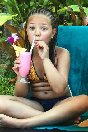 Seeing this photo of herself on a family holiday prompted Korey Baruta to feel intense dislike for her body, at just six years old.
