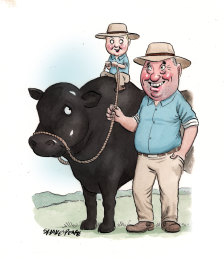 Barnaby Joyce has been investing in beef for his son, Sebastian.