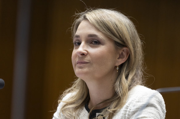 Optus chief Kelly Bayer Rosmarin fronts the Senate hearing.