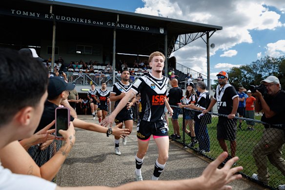 Lachlan Galvin in actie voor de Magpies. 