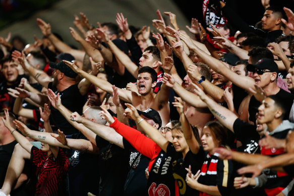 Wanderers fans were in full voice at the last A-League derby in Sydney, but the next one is likely to be closed to the public.
