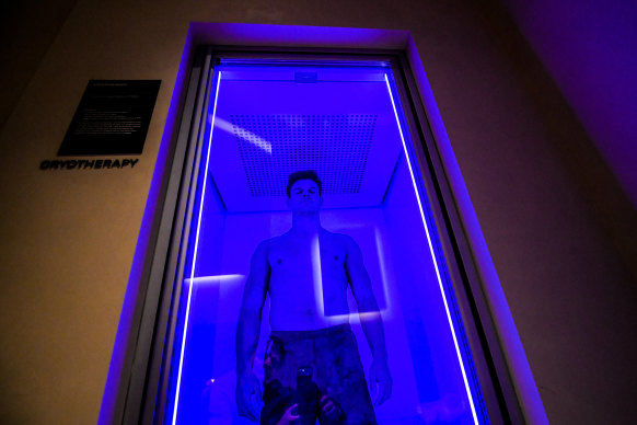 The cryotherapy chamber at Saint Haven can go as low as minus 87 degrees Celsius.