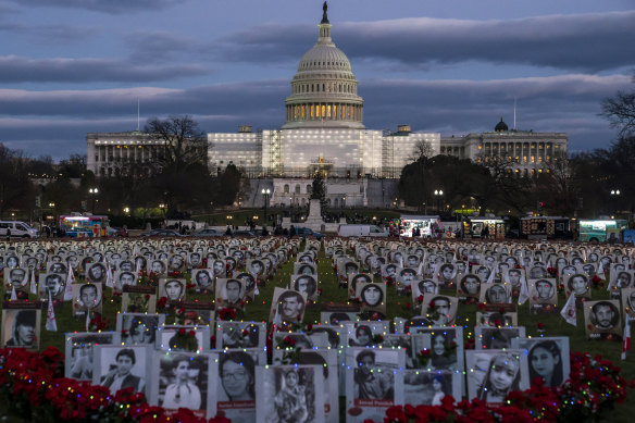 A vigil honours Iranians allegedly killed by their government during a rally in Washington in support of the ongoing protests in Iran in December.