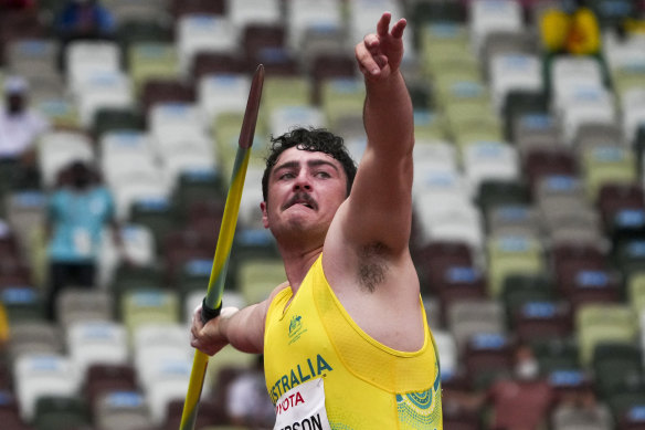 Australia’s Corey Anderson has narrowly missed out on a medal in the men’s F38 javelin.