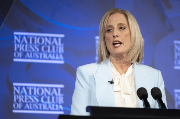 Minister for Women Katy Gallagher gave an International Women’s Day address to the National Press Club.