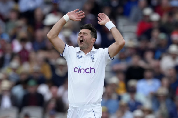 Jimmy Anderson in action during last year’s Ashes series.