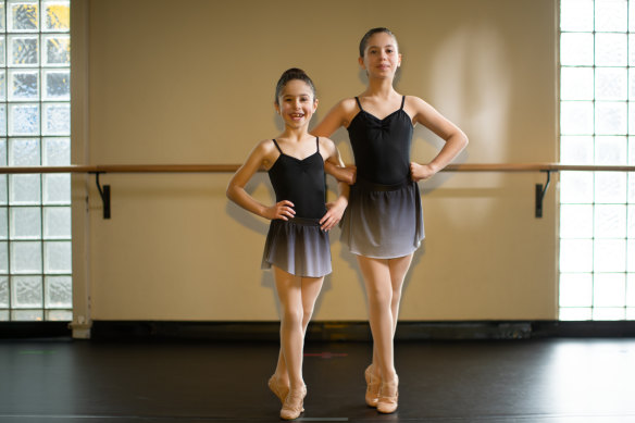 Sisters Themelina and Theodora Rozakis are looking forward to attending school holiday ballet classes.
