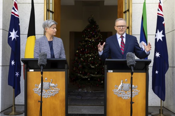 Minister for Foreign Affairs Penny Wong and Prime Minister Anthony Albanese announce Kevin Rudd will be Australia’s next ambassador to Washington.