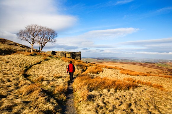 Top Withens, the ruined farmhouse on Haworth Moor, is said to be the inspiration for Emily Bronte’s Wuthering Heights.
