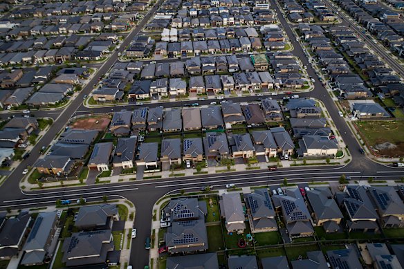 Development at Marsden Park, in Sydney’s north-west growth area.