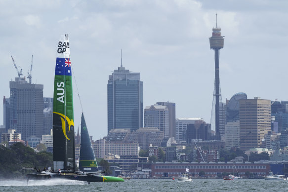 Tom Slingsby's Australian boat on Sydney Harbour in the 2020 opener declared null and void following the outbreak of COVID-19.